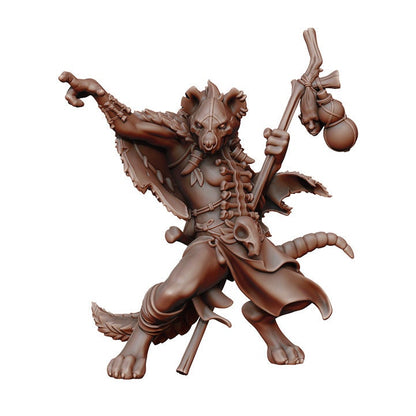 Detailed Gnolls Collection D&D TTRPG monster miniature by Tattles Told 3D, featuring a ferocious gnoll figure with weapons and detailed sculpting.