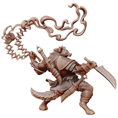 D&D Gnolls Collection miniature by Tattles Told 3D, detailed fantasy monster figure from Manuel Boria's TTRPG set.