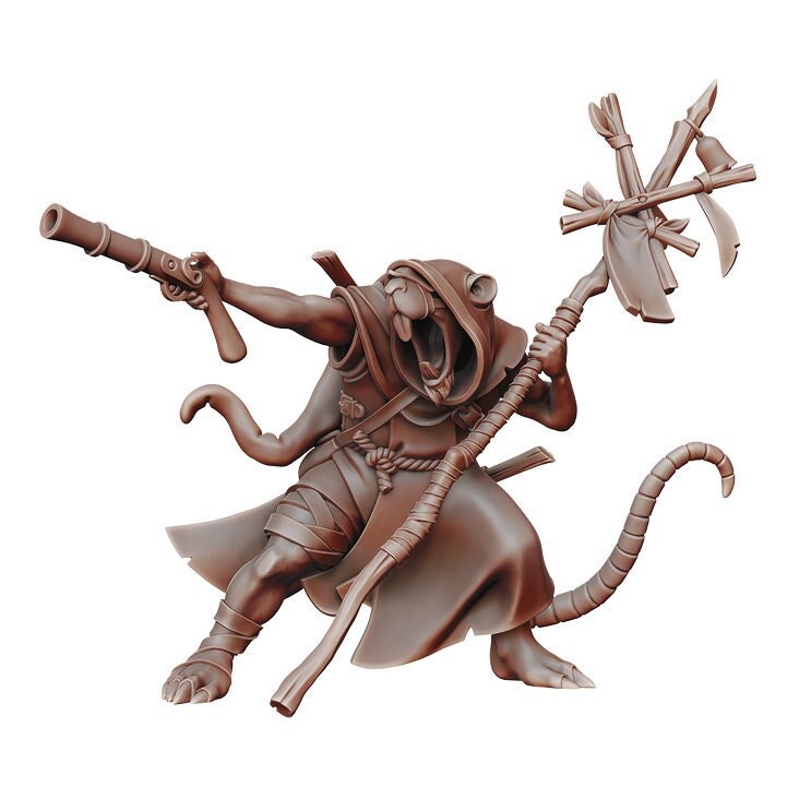Ratfolk | TABLETOP SCALE | D&D TTRPG Miniature | Manuel Boria