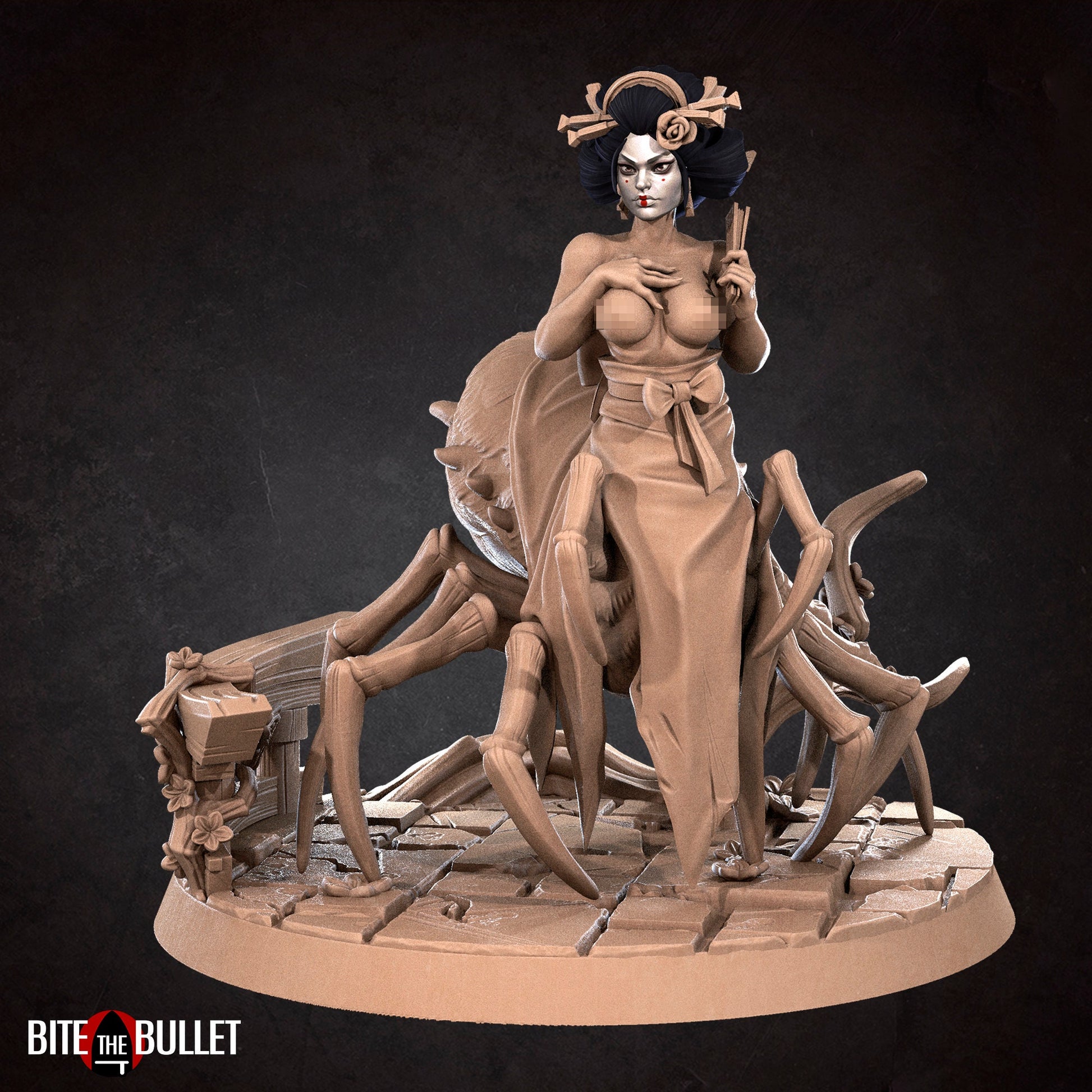 Exxotic Higanbana | Jorogumo Monster Pinup SFW NSFW Model Miniature | Bite the Bullet