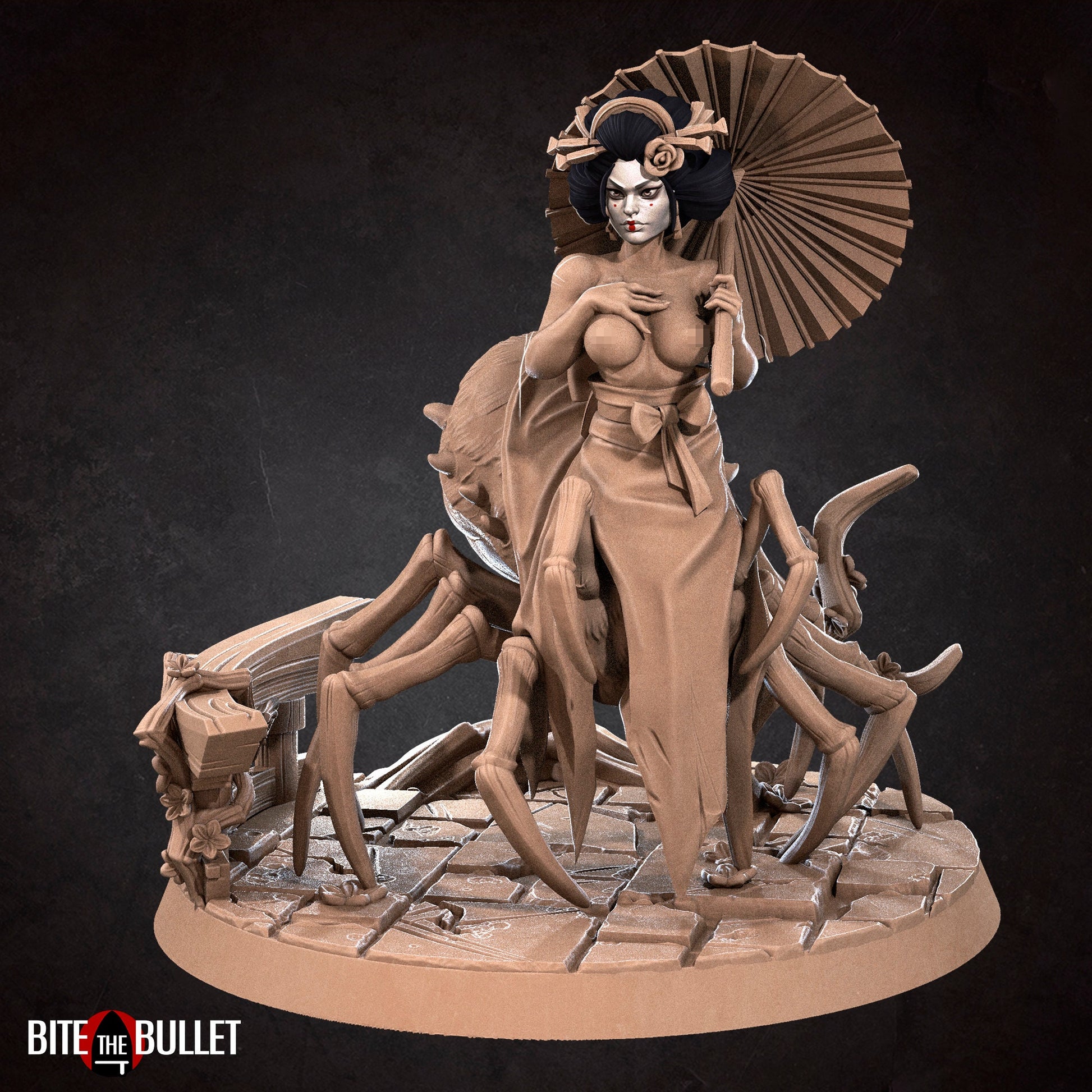Exxotic Higanbana | Jorogumo Monster Pinup SFW NSFW Model Miniature | Bite the Bullet