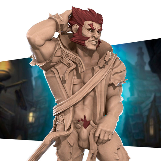 Exotic Jack Hugeman | Worgen Werewolf Pinup SFW NSFW Model Miniature | Bite the Bullet