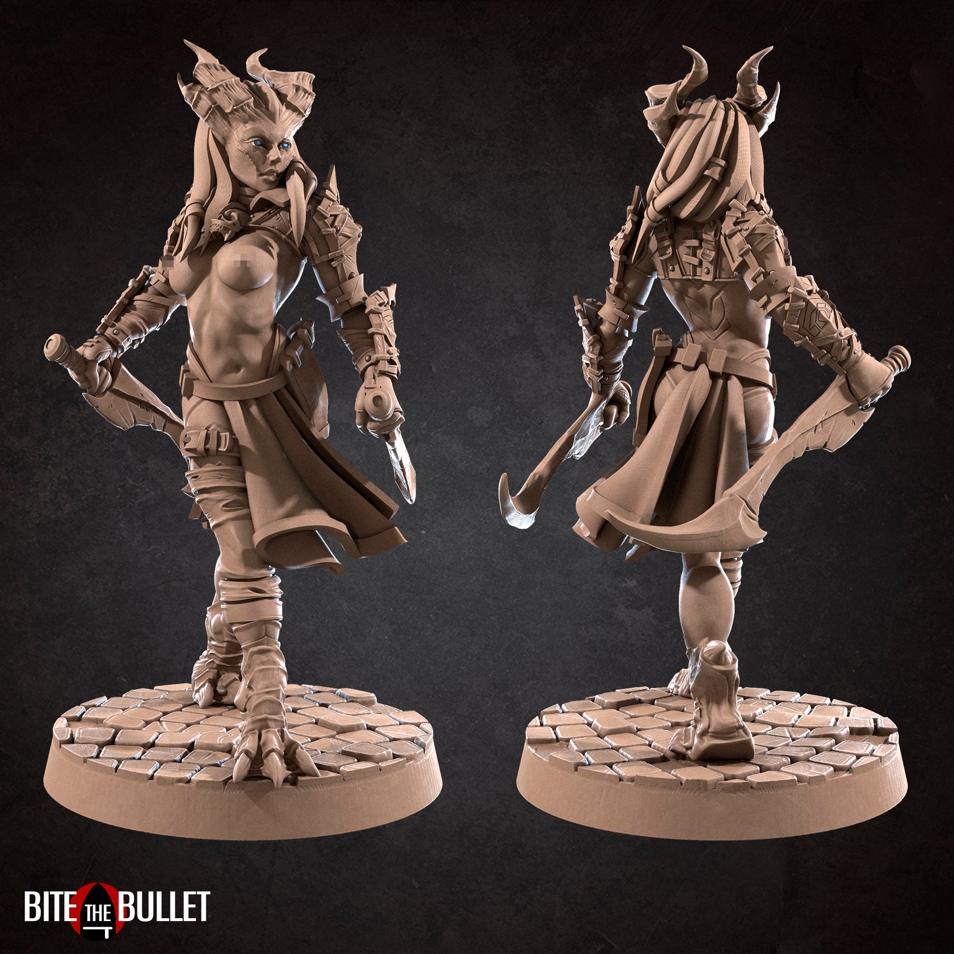 Exxotic Lilith | Fighter Cursed Woman Pinup SFW NSFW Model Miniature | Bite the Bullet