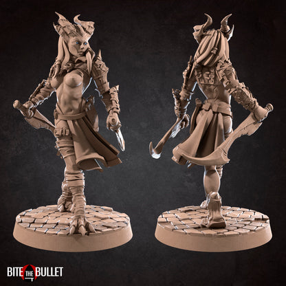 Exxotic Lilith | Fighter Cursed Woman Pinup SFW NSFW Model Miniature | Bite the Bullet