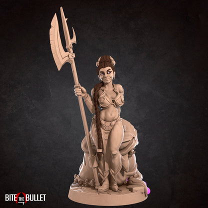 Exxotic Lizzy | Dwarf Monster Hunter Pinup SFW NSFW Model Miniature | Bite the Bullet