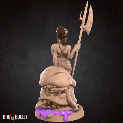 Exxotic Lizzy | Dwarf Monster Hunter Pinup SFW NSFW Model Miniature | Bite the Bullet