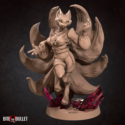 Exxotic Mahrian | Foxfolk Kitsune Pinup SFW Model Miniature | Bite the Bullet