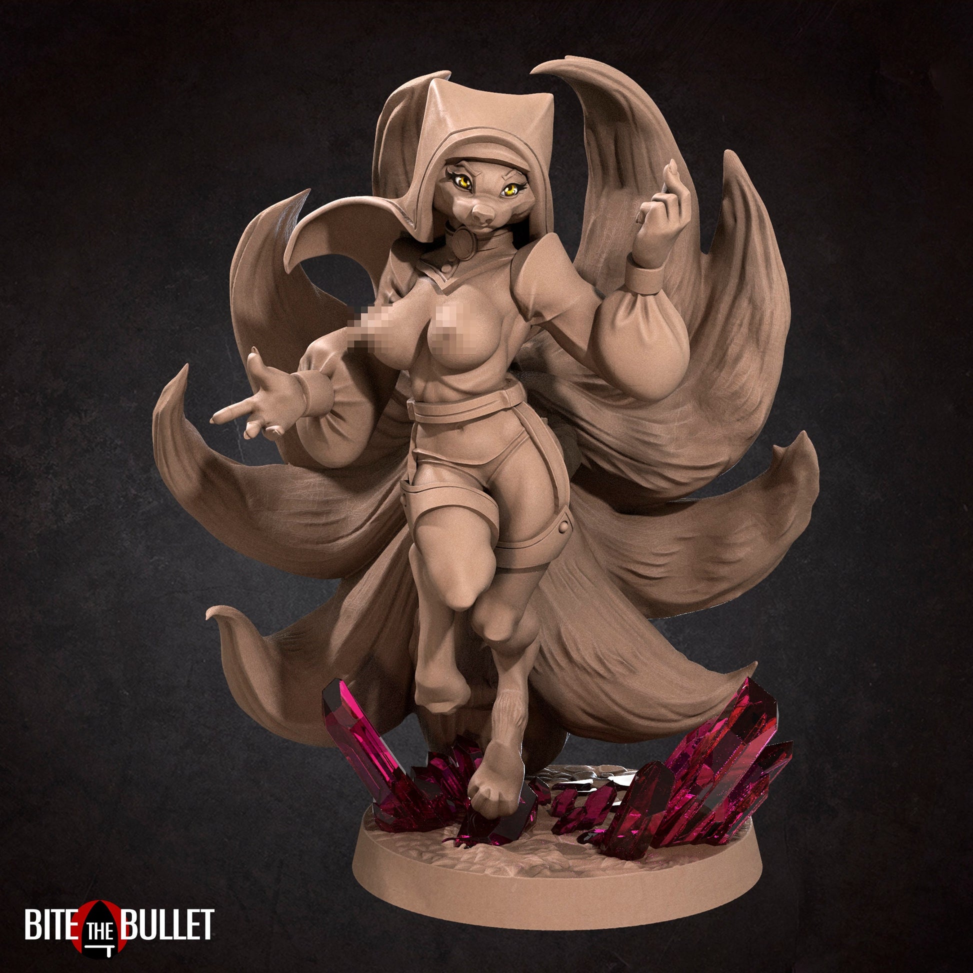 Exxotic Mahrian | Foxfolk Kitsune Pinup NSFW Model Miniature | Bite the Bullet