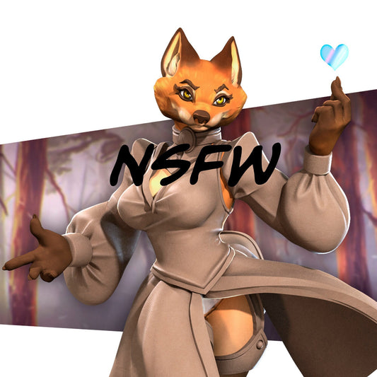 Exotic Mahrian | Foxfolk Kitsune Pinup NSFW Model Miniature | Bite the Bullet