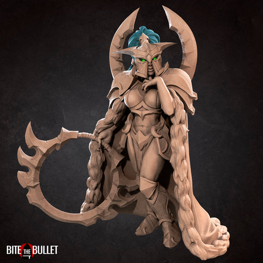 Exotic Moira | Moon Night Elf Pinup SFW NSFW Model Miniature | Bite the Bullet