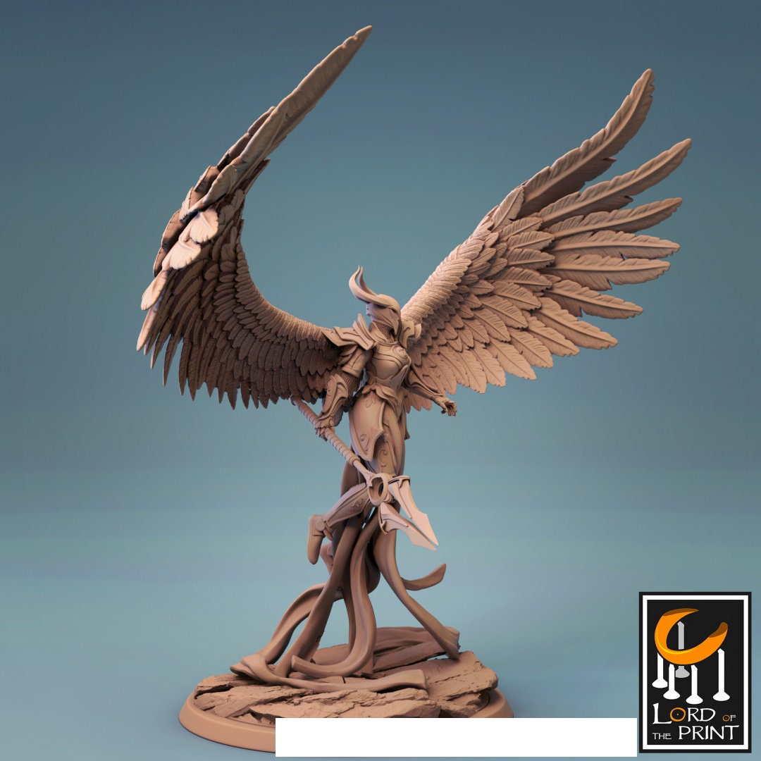 Angelic Warrior | TABLETOP SCALE | D&D TTRPG Miniature | Rescale Miniatures