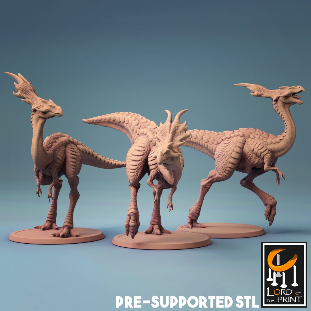 Austriceratops Crew | TABLETOP SCALE | TTRPG Monster Dinosaur Miniature | Rescale Miniatures