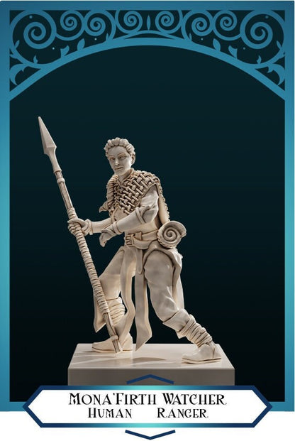 Human Ranger | D&D TTRPG Miniature | DnD Is A Woman | NO BASE