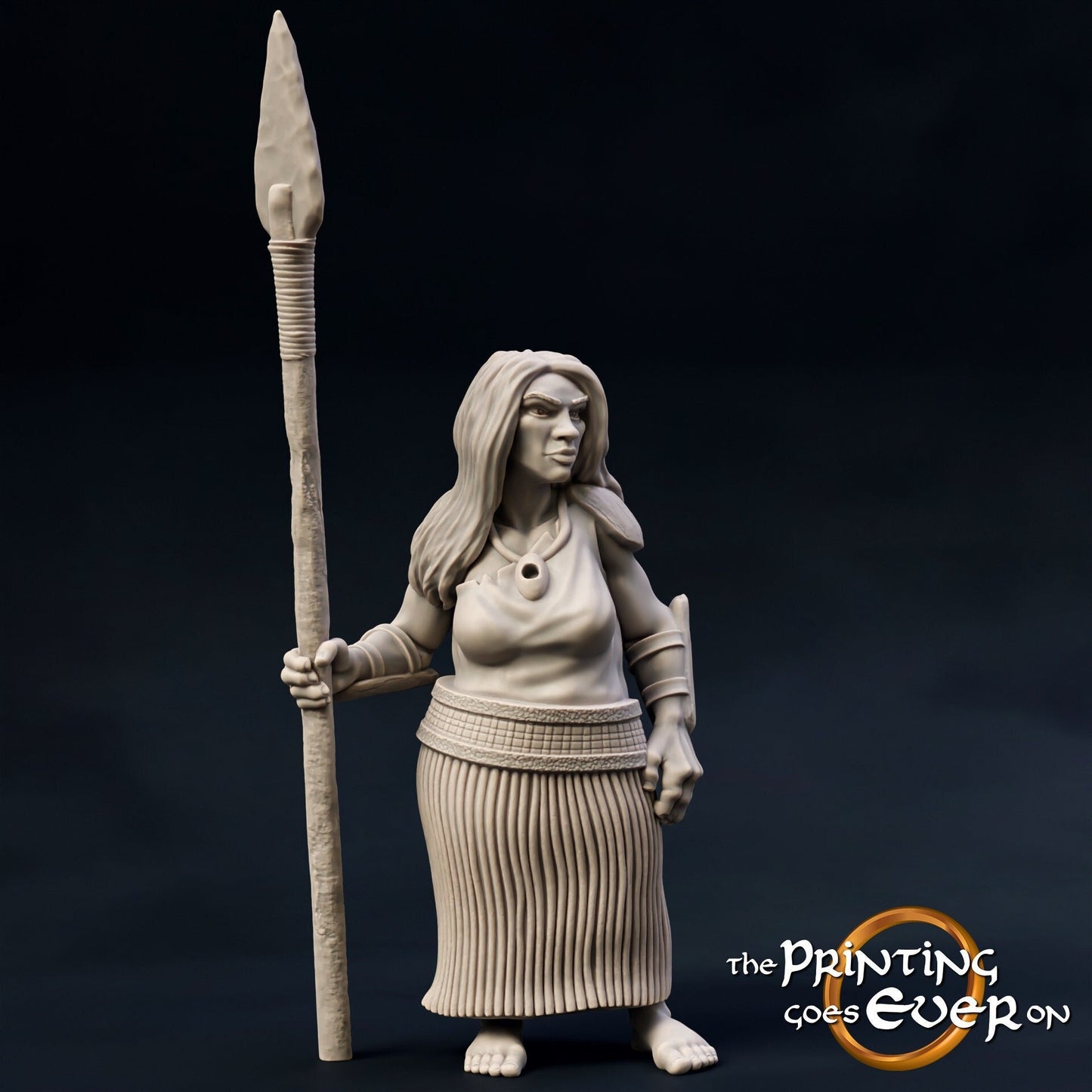 Woodwose Spearman | D&D TTRPG Miniature | DnD Is A Woman | NO BASE