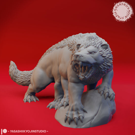 Aurumvorax | TABLETOP SCALE | TTRPG Monster Miniature | Yasashii Kyojin Studio