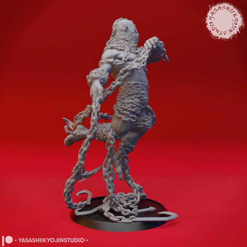 Chain Devil | TABLETOP SCALE | TTRPG Monster Miniature | Yasashii Kyojin Studio