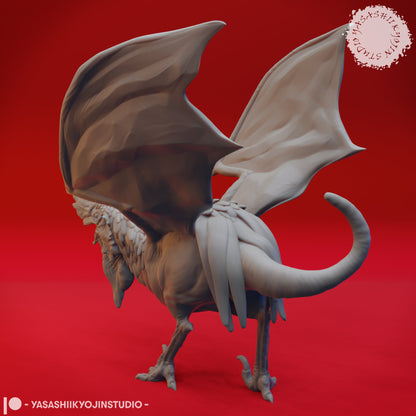 Cockatrice | TABLETOP SCALE | D&D TTRPG Miniature | Yasashii Kyojin Studio