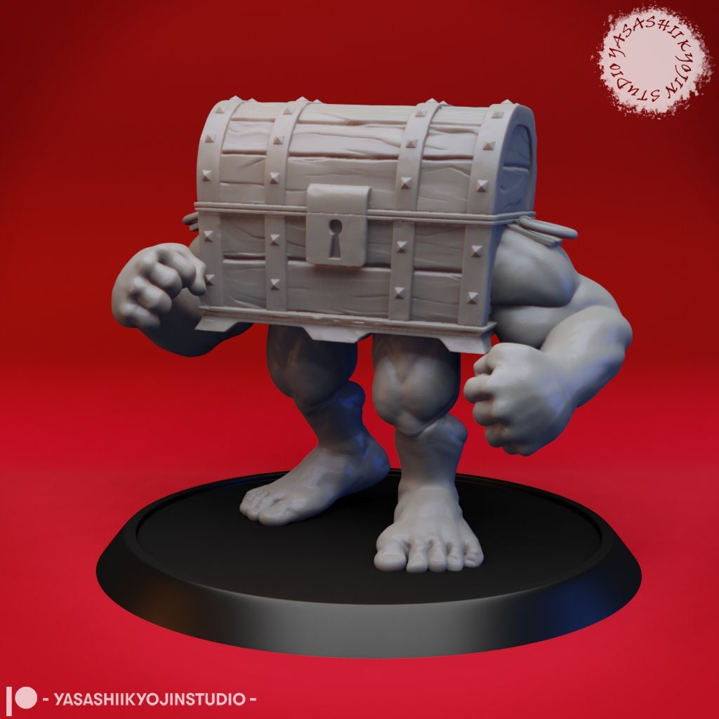 Mimic Brawler | TABLETOP SCALE | D&D TTRPG Monster Miniature | Yasashii Kyojin Studio