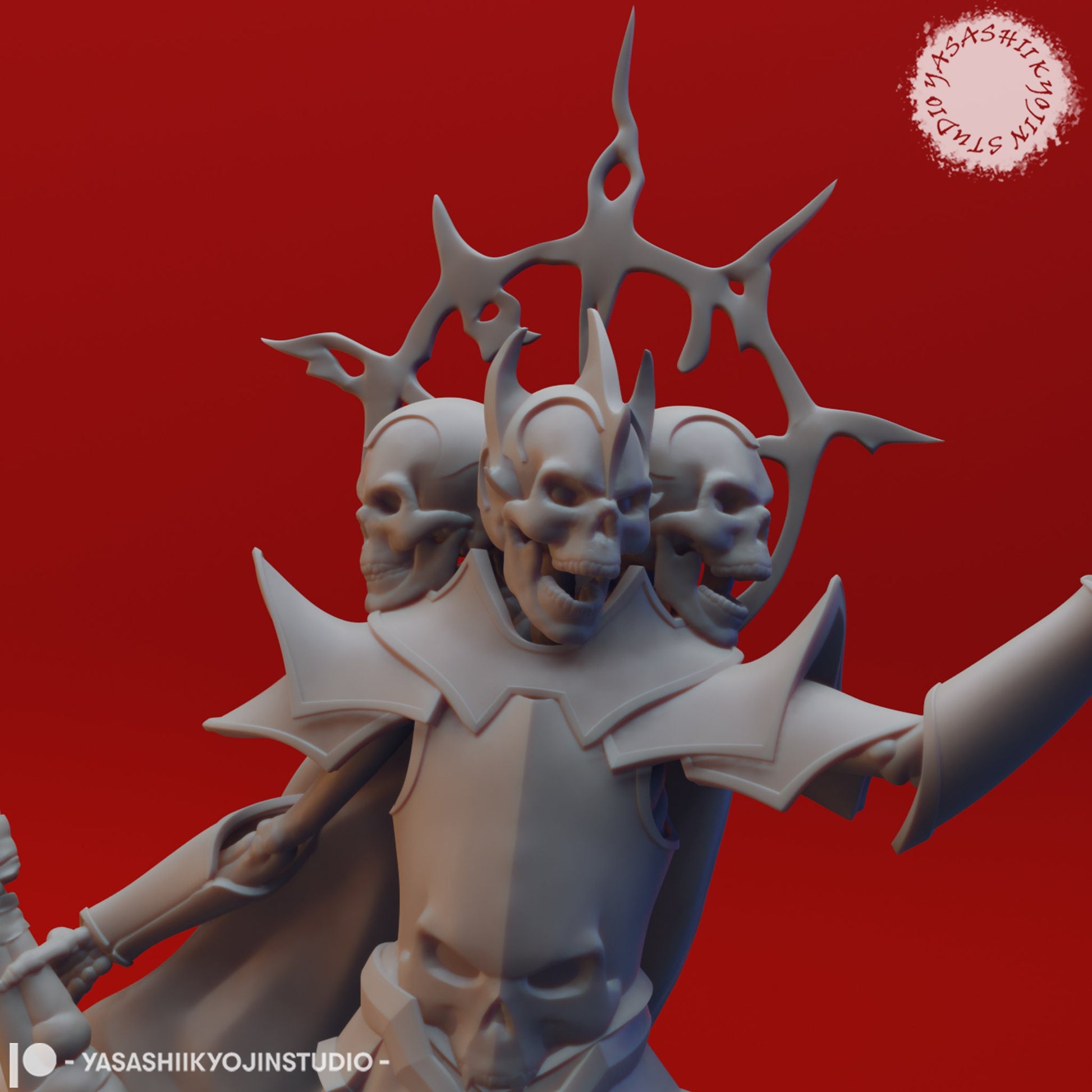 Skull Lord | TABLETOP SCALE | D&D TTRPG Monster Miniature | Yasashii Kyojin Studio