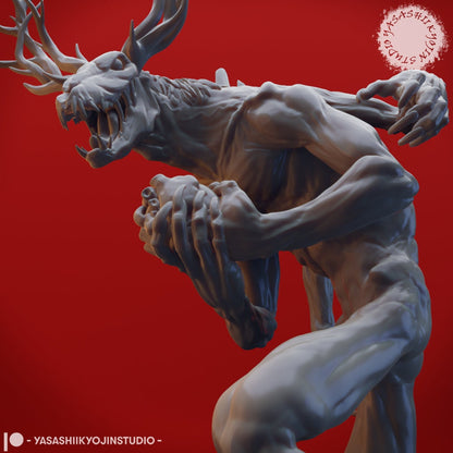 Wendigo | TABLETOP SCALE | D&D TTRPG Monster Miniature | Yasashii Kyojin Studio