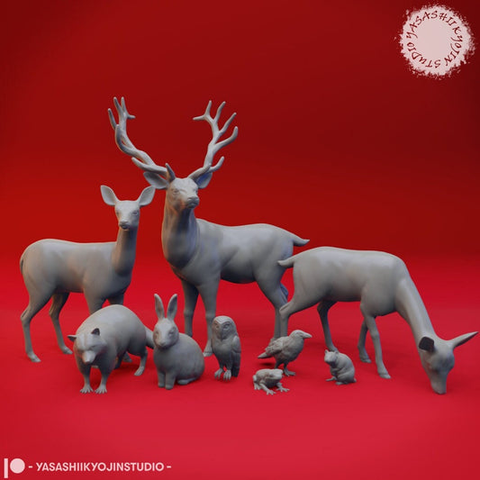 Animal Set | TTRPG Scatter Miniature | Yasashii Kyojin Studio