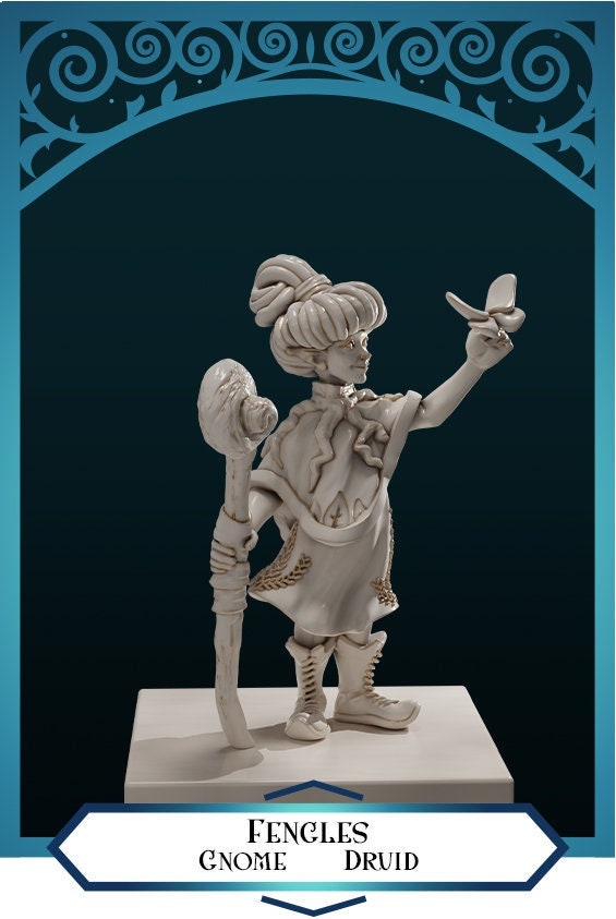 Gnome Druid | D&D TTRPG Miniature | DnD Is A Woman | NO BASE