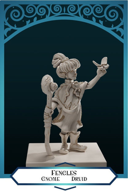 Gnome Druid | D&D TTRPG Miniature | DnD Is A Woman | NO BASE