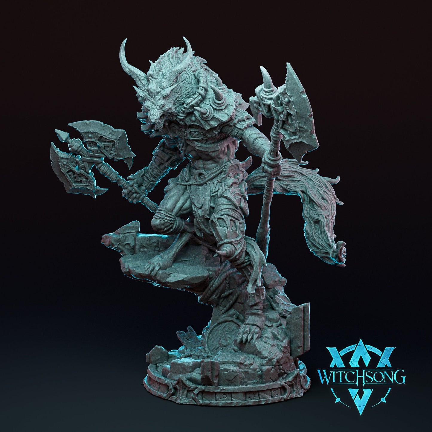 Ascendant Greatwolf | Mini or Bust | Monster Miniature Statue | Witchsong Miniatures