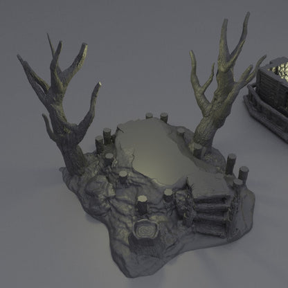 Witch Hut | D&D TTRPG Playable 3D Printed Building Terrain Scenery | MiniatureLand