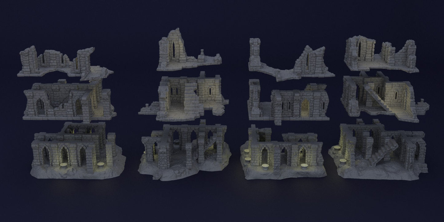 Old Ruins | D&D TTRPG Playable 3D Printed Building | MiniatureLand