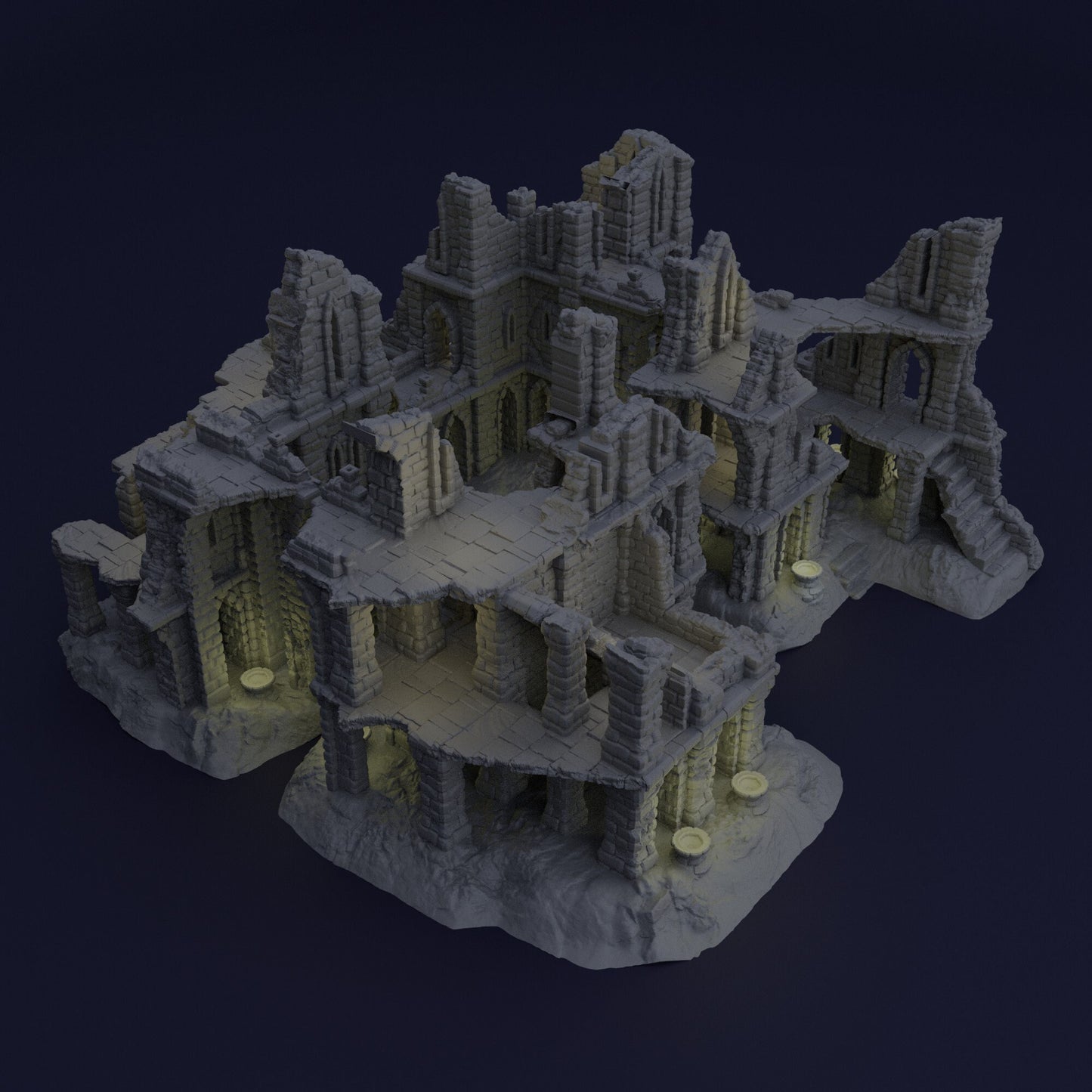 Old Ruins | D&D TTRPG Playable 3D Printed Building | MiniatureLand