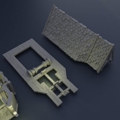 Medieval Seaside Warehouse | D&D TTRPG Playable 3D Printed Building Terrain Scenery | MiniatureLand