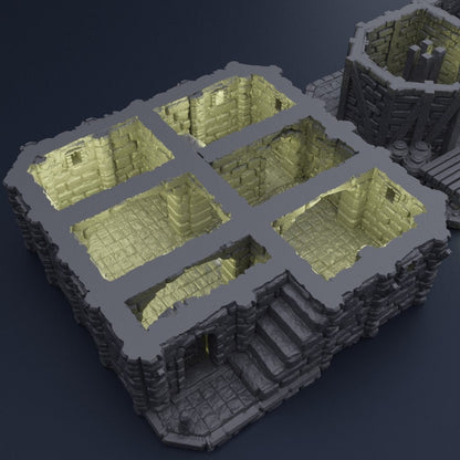 Medieval Seaside Warehouse | D&D TTRPG Playable 3D Printed Building Terrain Scenery | MiniatureLand