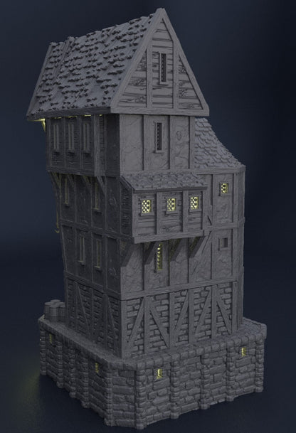 Medieval Seaside Warehouse | D&D TTRPG Playable 3D Printed Building Terrain Scenery | MiniatureLand
