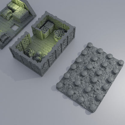 Medieval Granary | D&D TTRPG Playable 3D Printed Building Terrain Scenery | MiniatureLand