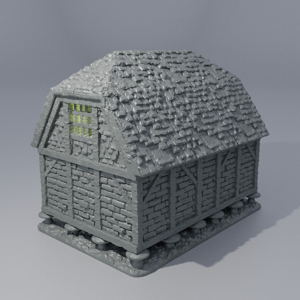 Medieval Granary | D&D TTRPG Playable 3D Printed Building Terrain Scenery | MiniatureLand