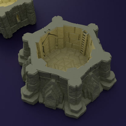 Dwarf Bombard Tower | D&D TTRPG Playable 3D Printed Building Terrain Scenery | MiniatureLand