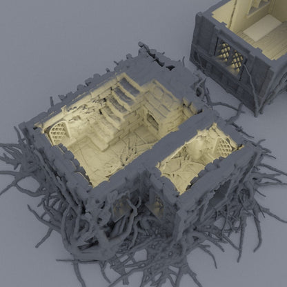 Corrupted Farm House | D&D TTRPG Playable 3D Printed Building Terrain Scenery | MiniatureLand