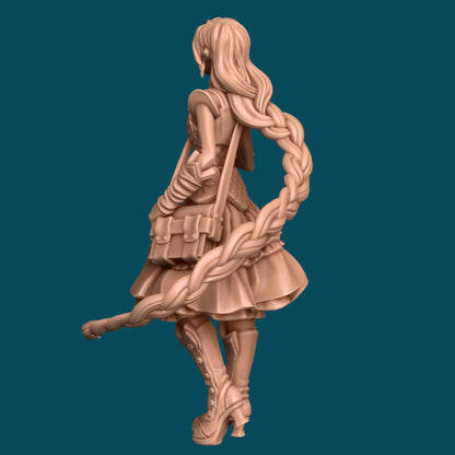 Gale a Shy Warlock | D&D TTRPG Miniature | Awkward Penguin Minis