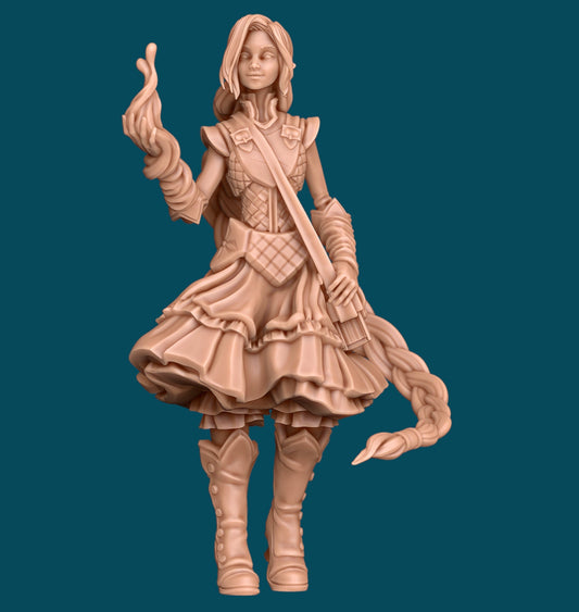 Gale a Shy Warlock | D&D TTRPG Miniature | Awkward Penguin Minis