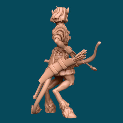 Petal a Tiefling Hunter, Faun, Ranger, Satyr | D&D TTRPG Miniature | Awkward Penguin Minis