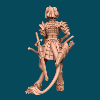 Petal a Tiefling Hunter, Faun, Ranger, Satyr | D&D TTRPG Miniature | Awkward Penguin Minis