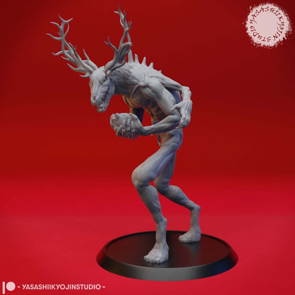 Wendigo | TABLETOP SCALE | D&D TTRPG Monster Miniature | Yasashii Kyojin Studio