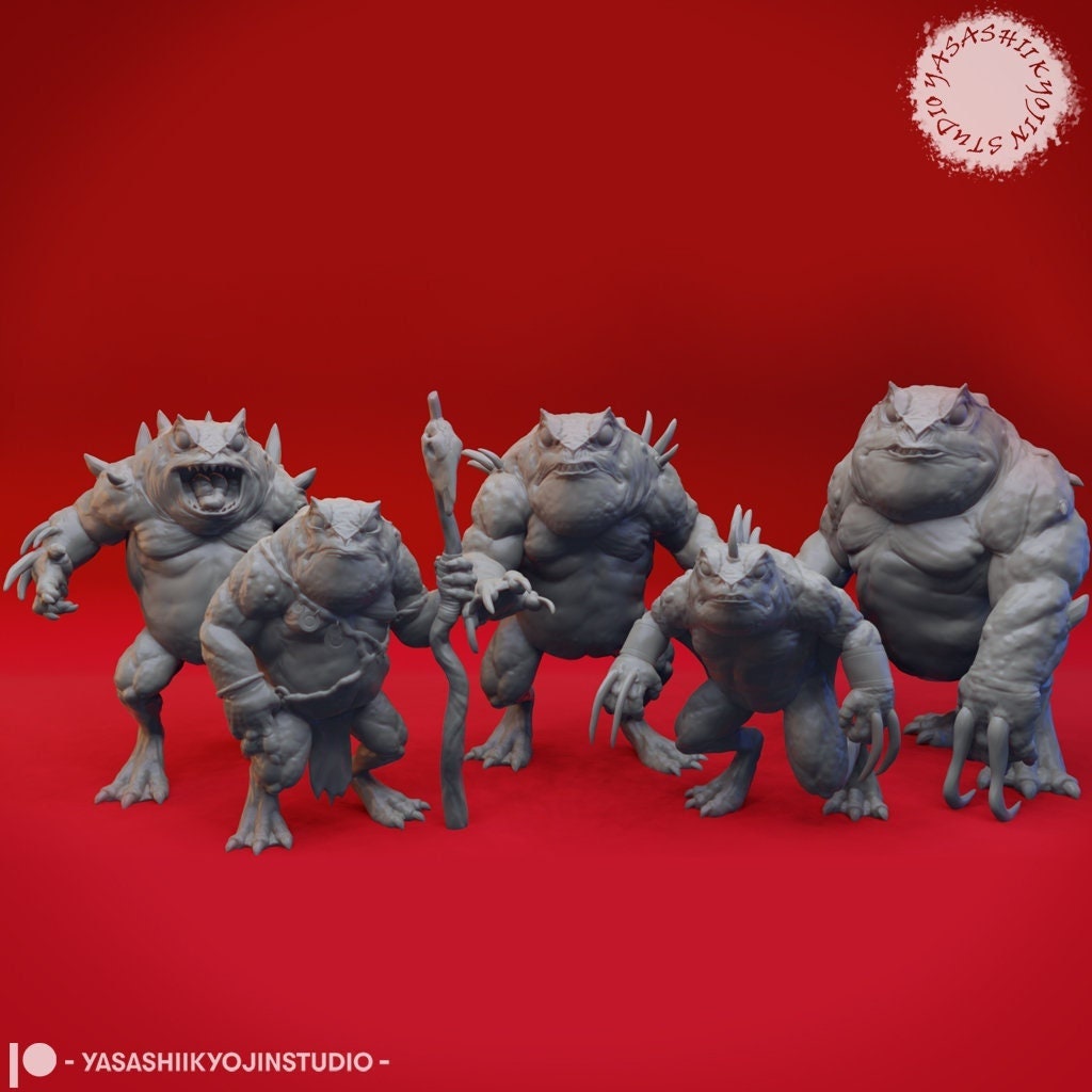 Slaad | TABLETOP SCALE | TTRPG Monster Miniature | Yasashii Kyojin Studio