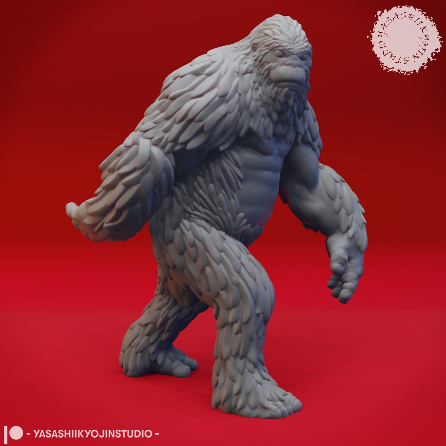 Sasquatch | TABLETOP SCALE | D&D TTRPG Monster Miniature | Yasashii Kyojin Studio