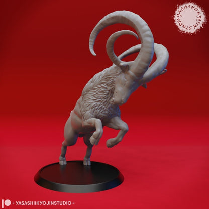 Giant Goats | TTRPG Monster Miniature | Yasashii Kyojin Studio