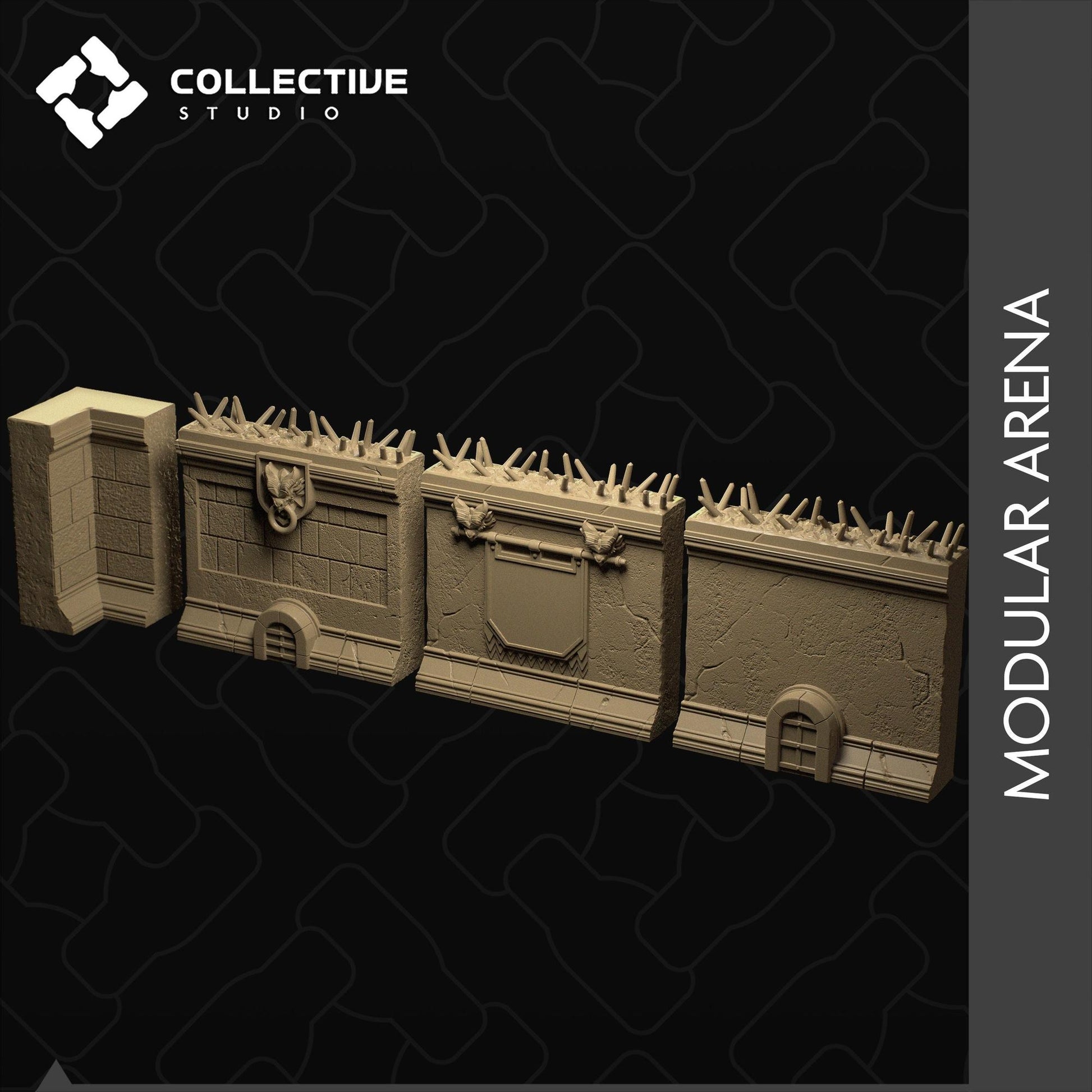 Modular Arena | D&D Scatter Miniature Walls | Collective Studio