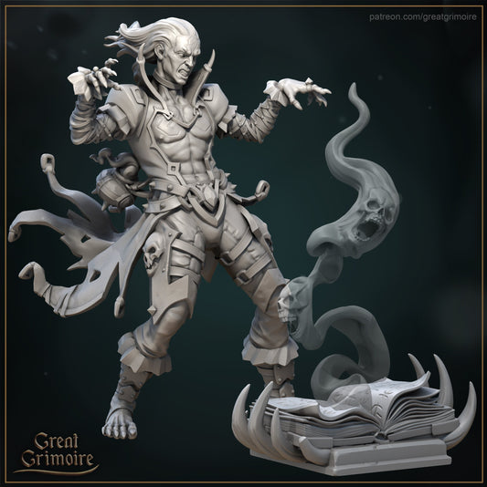 Darius, the Necromancer | Lodge of the Dark Arts | Tabletop Gaming Miniature | Great Grimoire