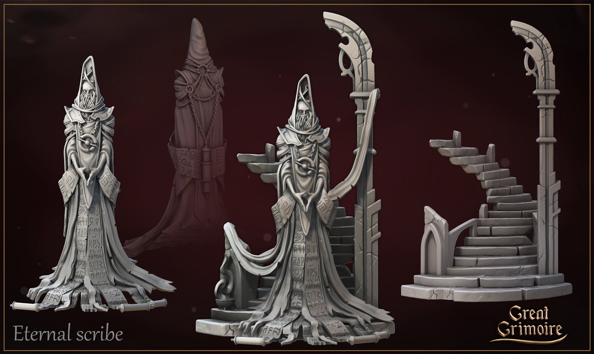 Eternal scribe | Lodge of the Dark Arts | Tabletop Gaming Miniature | Great Grimoire