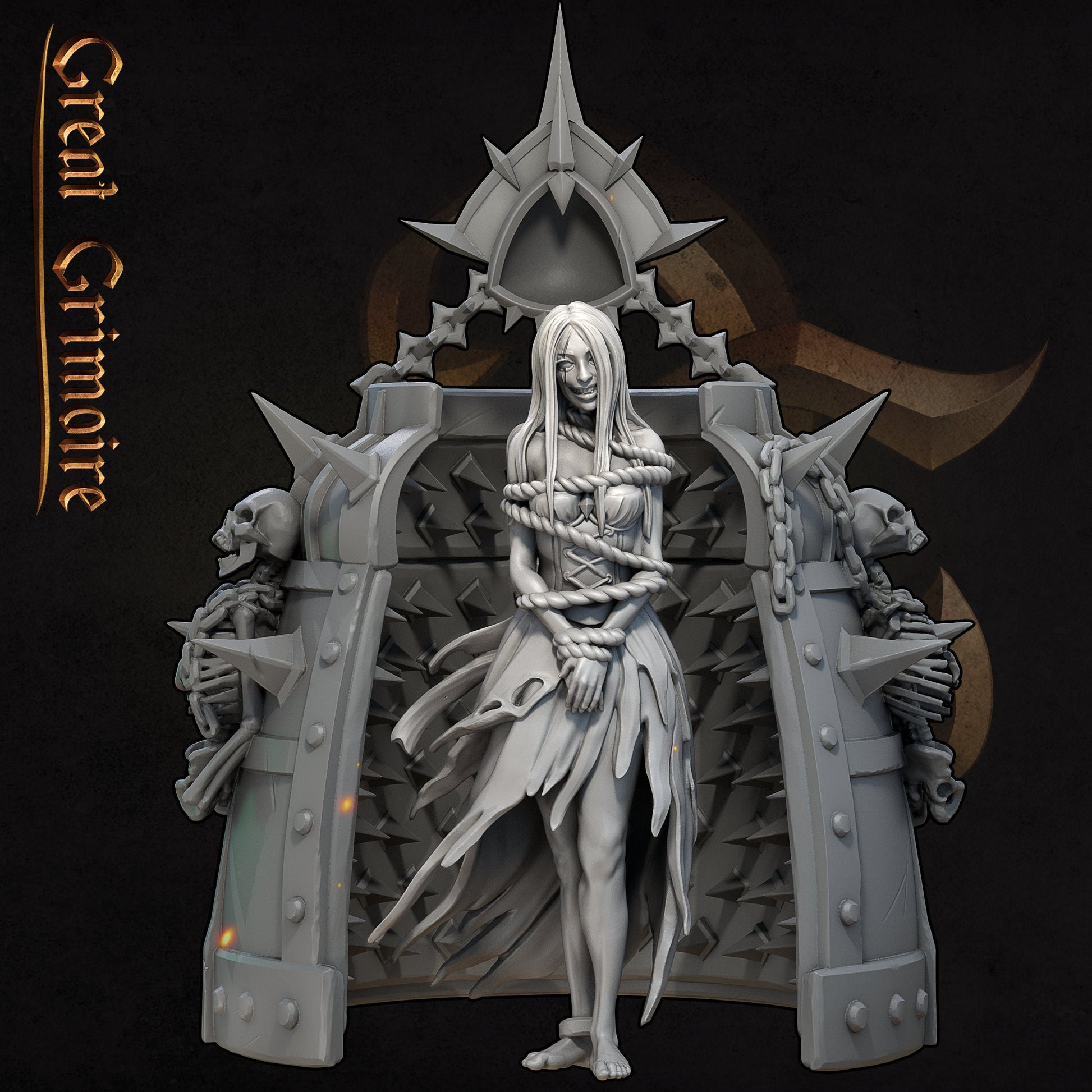 Iron Maiden | TTRPG Miniature | Great Grimoire | Unpainted, Unplated Resin 8k